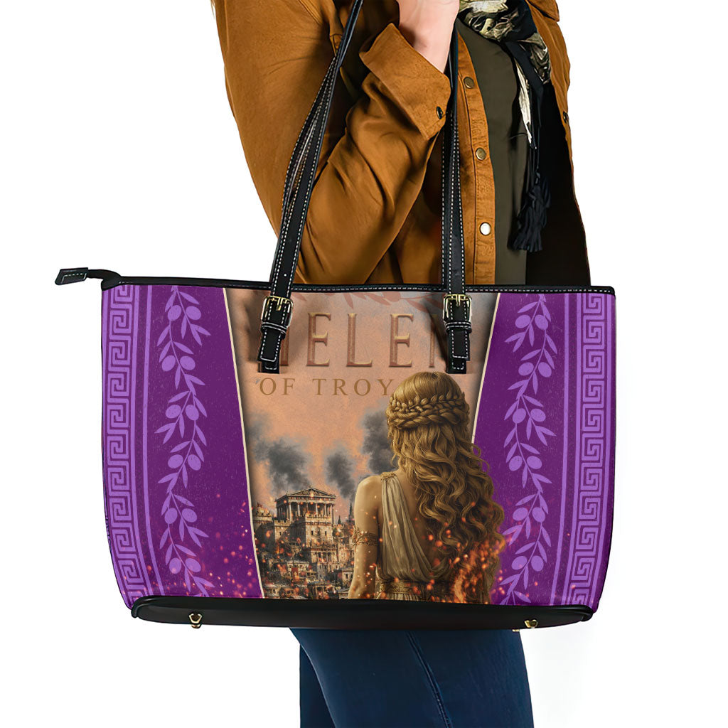 Helen Of Troy Leather Tote Bag Ancient Greek Mythology Trojan War