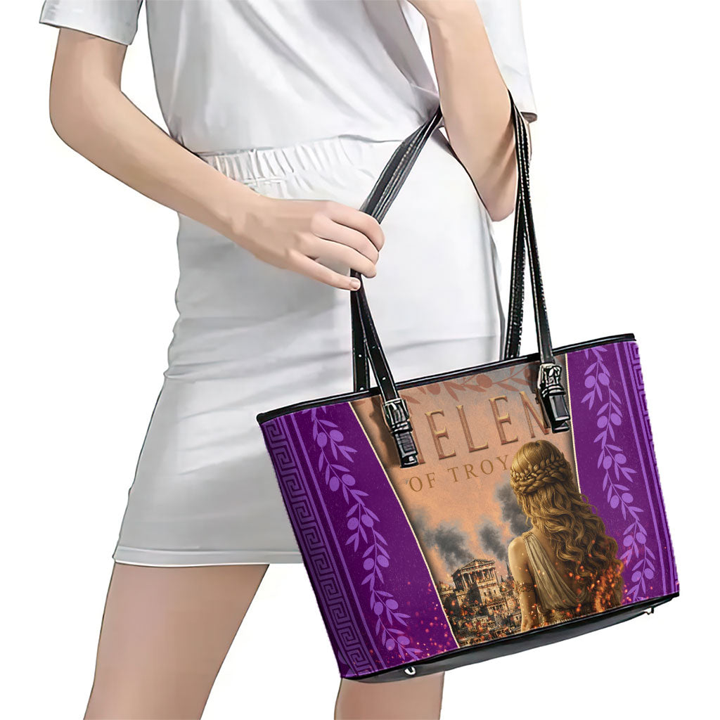 Helen Of Troy Leather Tote Bag Ancient Greek Mythology Trojan War