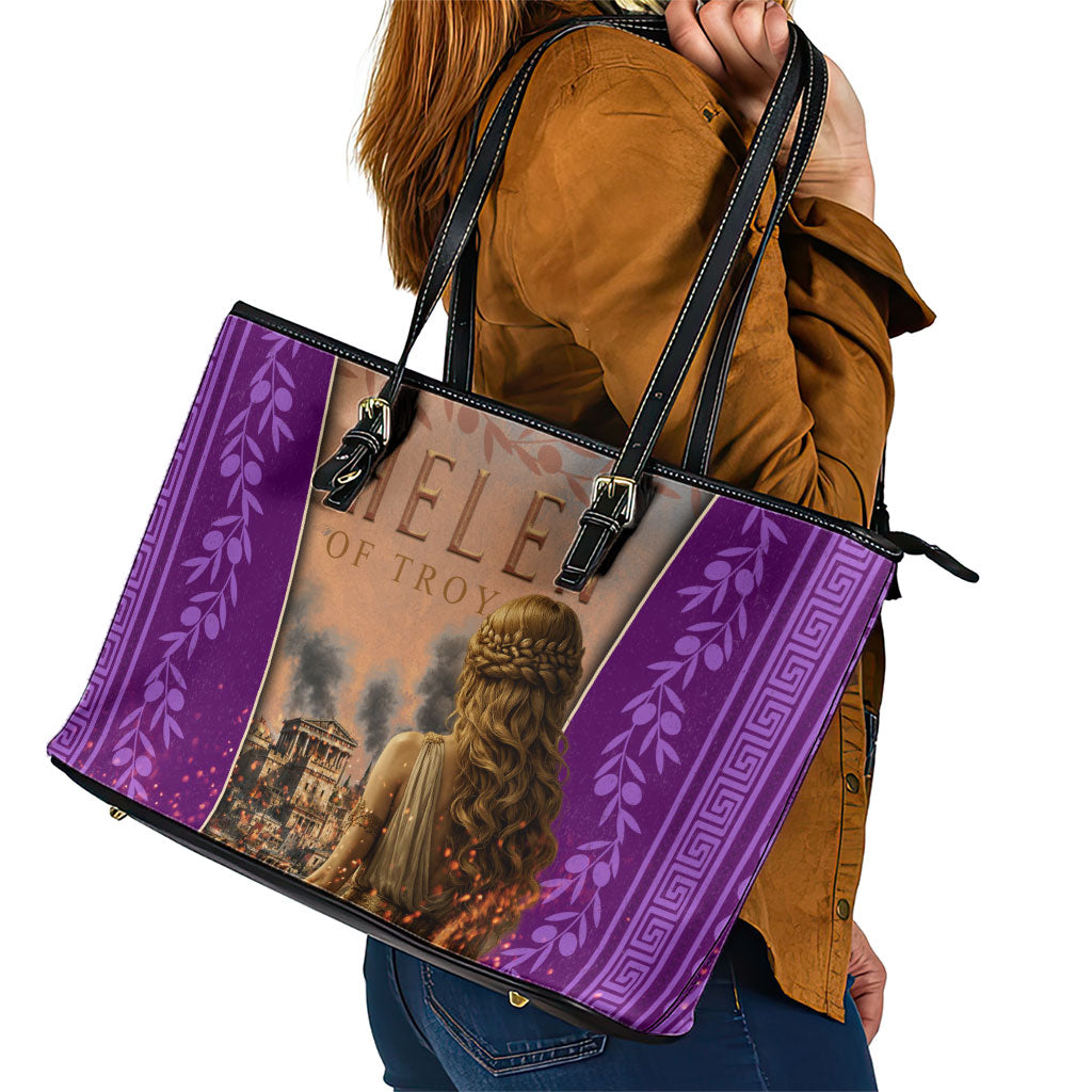 Helen Of Troy Leather Tote Bag Ancient Greek Mythology Trojan War
