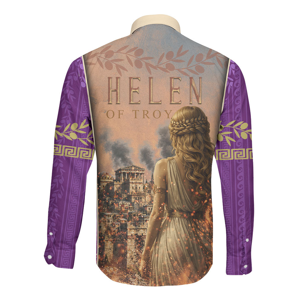 Helen Of Troy Long Sleeve Button Shirt Ancient Greek Mythology Trojan War