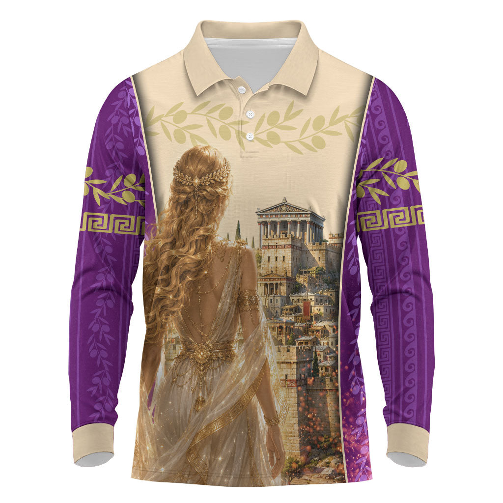 Helen Of Troy Long Sleeve Polo Shirt Ancient Greek Mythology Trojan War