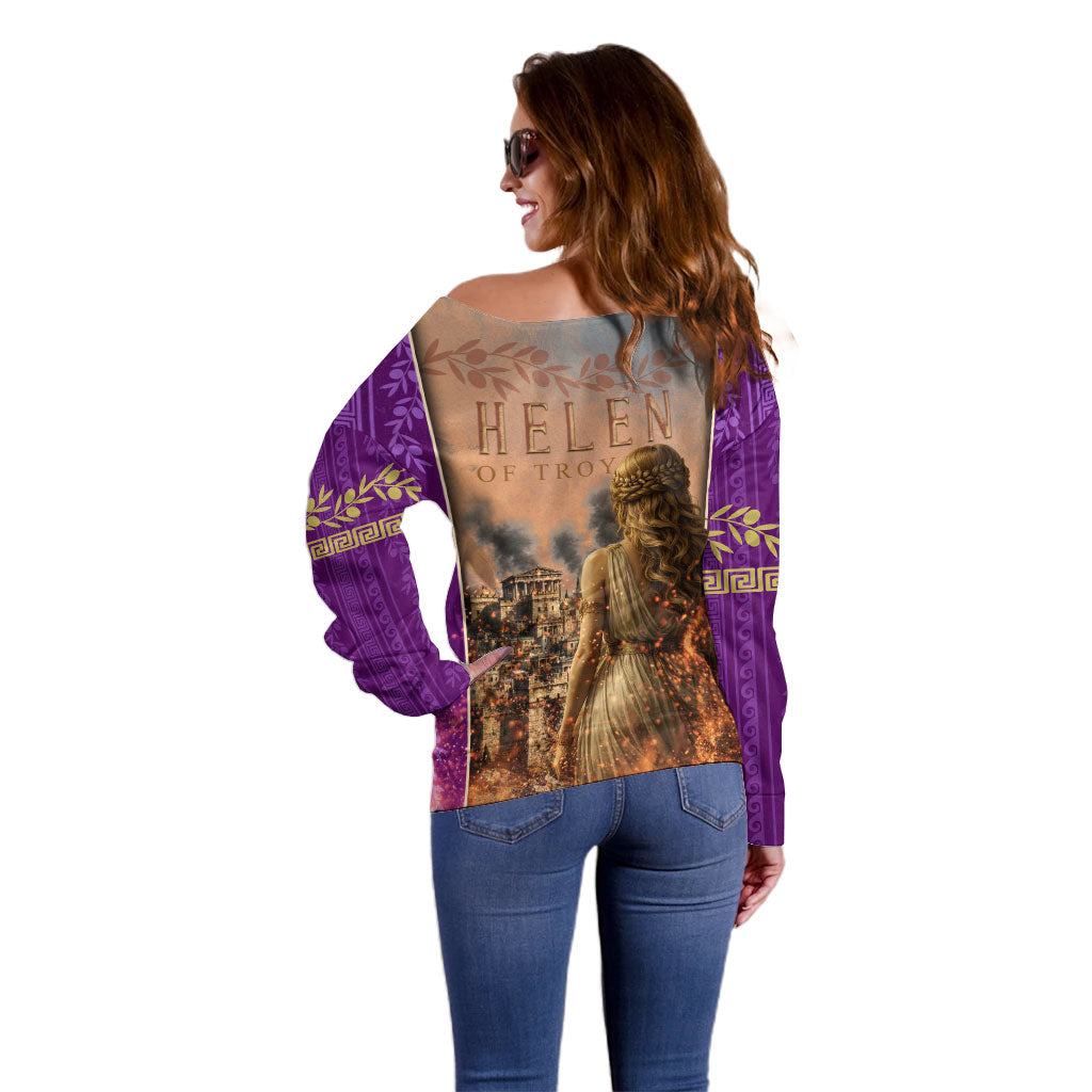 Helen Of Troy Off Shoulder Sweater Ancient Greek Mythology Trojan War