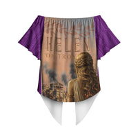 Helen Of Troy Off Shoulder Wrap Waist Top Ancient Greek Mythology Trojan War