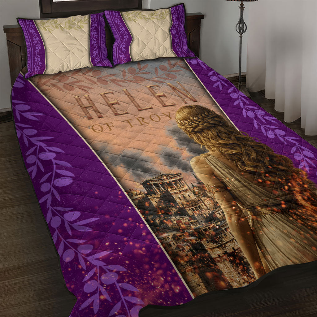 Helen Of Troy Quilt Bed Set Ancient Greek Mythology Trojan War