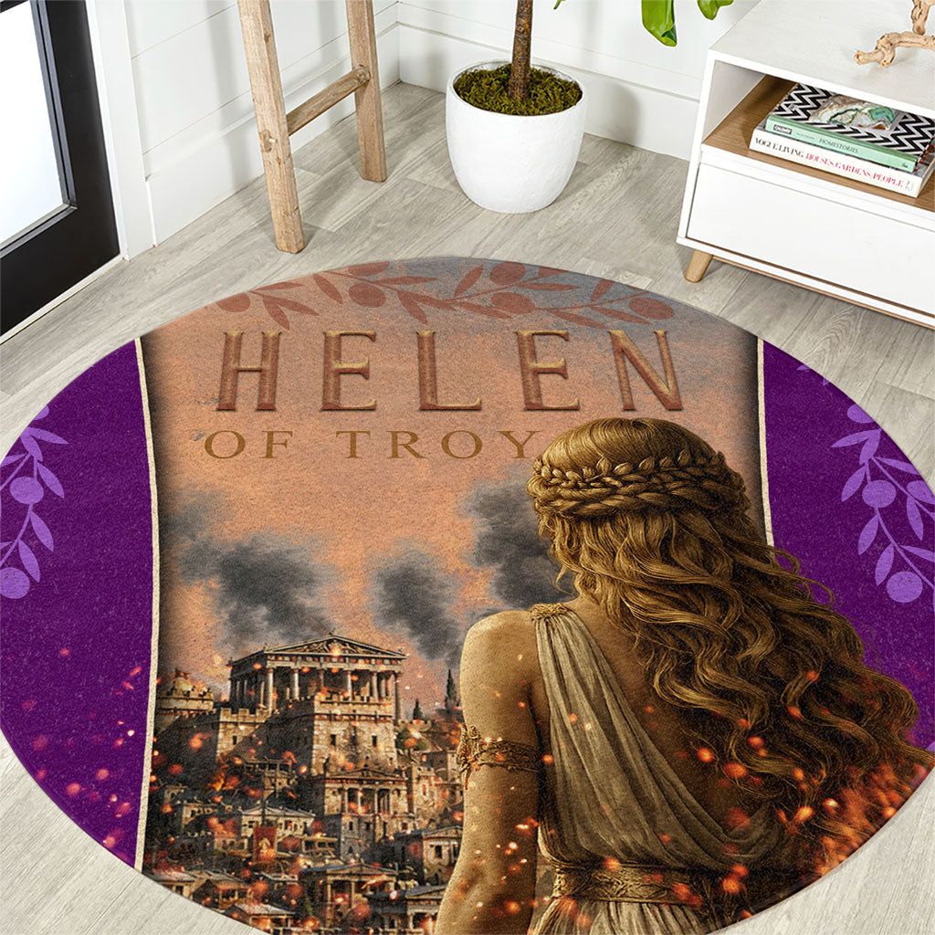 Helen Of Troy Round Carpet Ancient Greek Mythology Trojan War