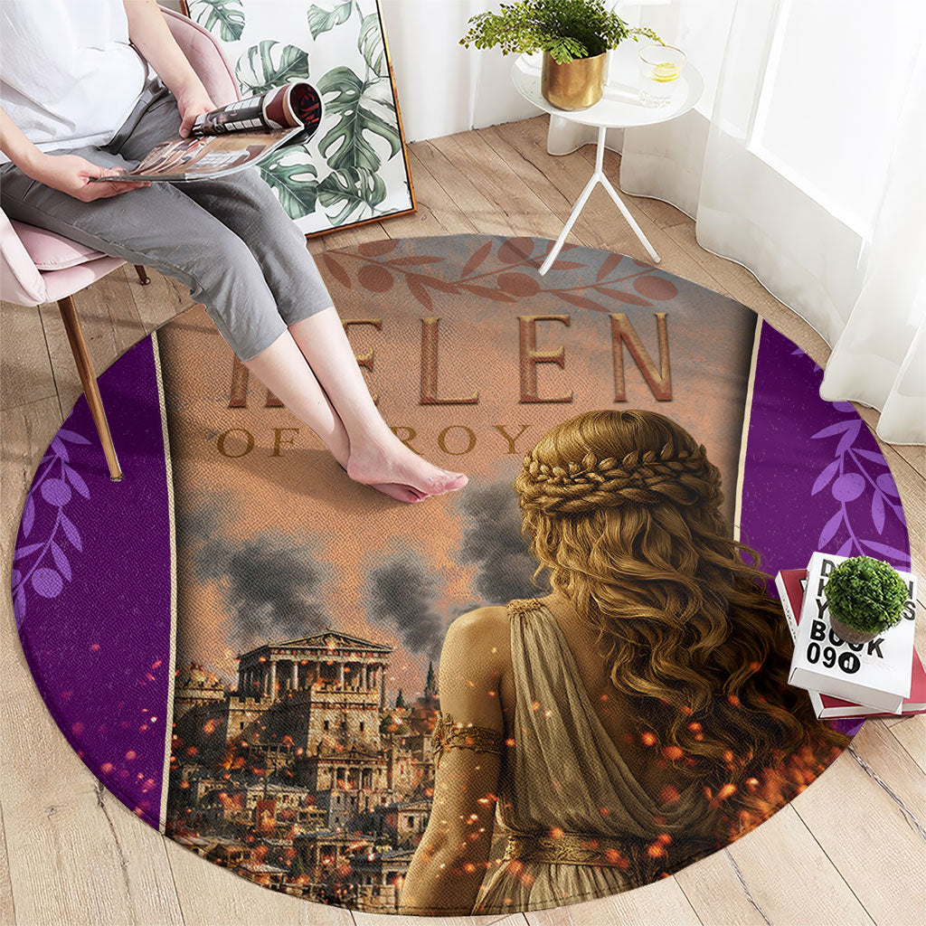 Helen Of Troy Round Carpet Ancient Greek Mythology Trojan War