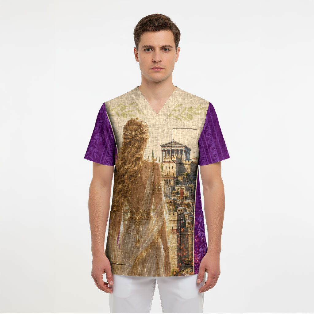 Helen Of Troy Scrub Top Ancient Greek Mythology Trojan War