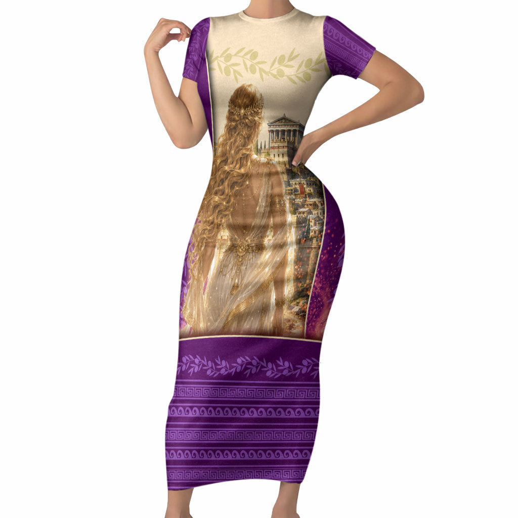 Helen Of Troy Short Sleeve Bodycon Dress Ancient Greek Mythology Trojan War