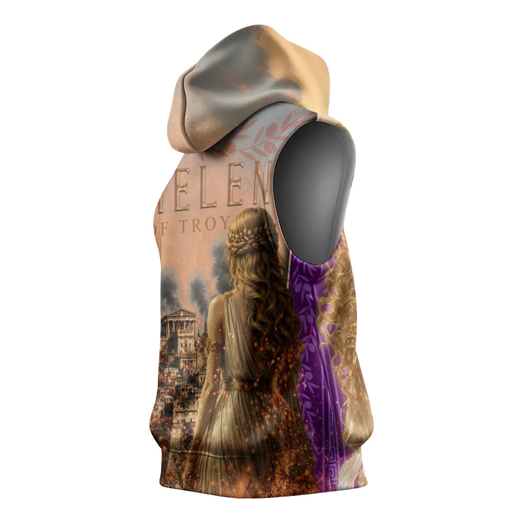 Helen Of Troy Sleeveless Hoodie Ancient Greek Mythology Trojan War