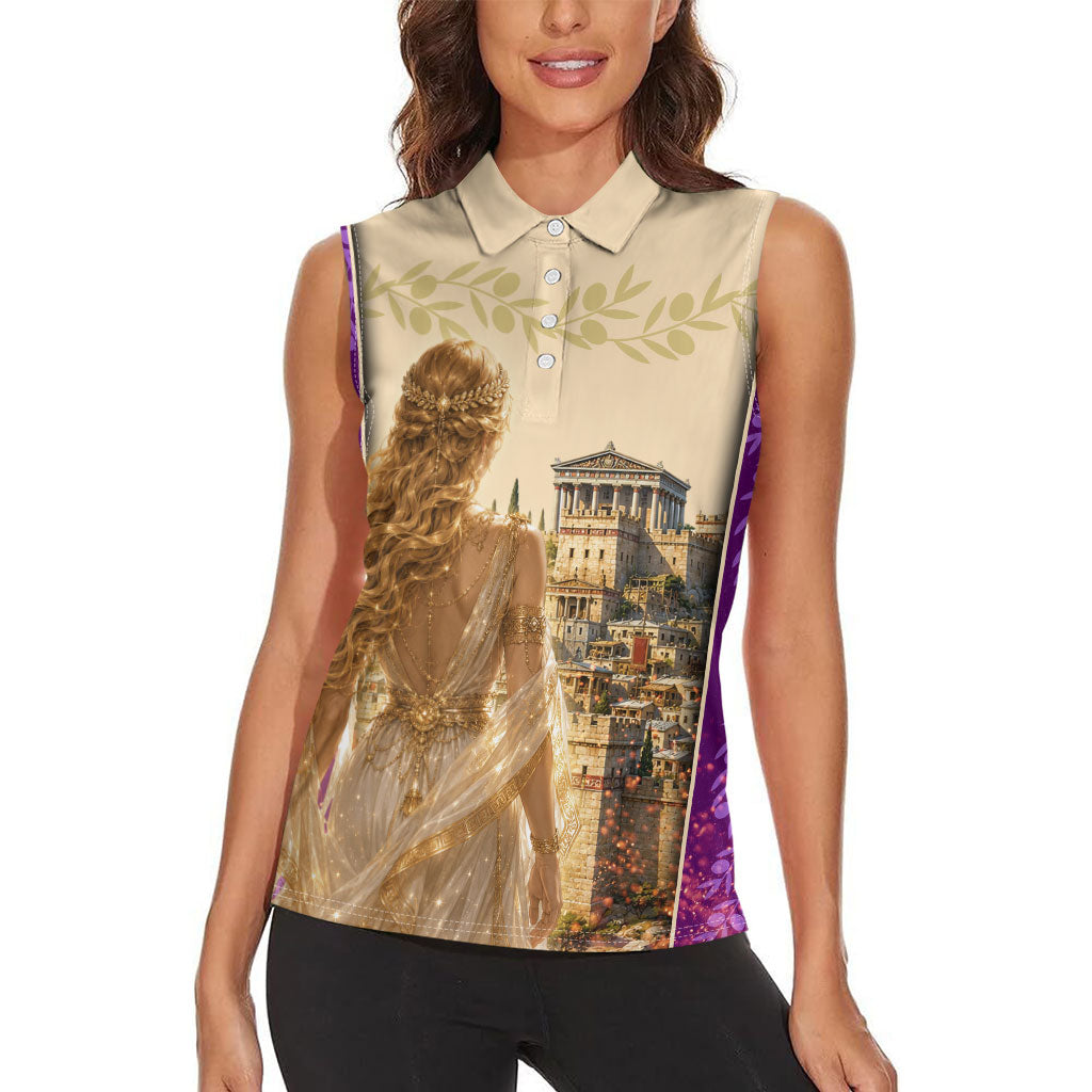 Helen Of Troy Women Sleeveless Polo Shirt Ancient Greek Mythology Trojan War