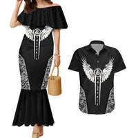 Viking Warrior Couples Matching Mermaid Dress and Hawaiian Shirt Valkyrie - Warrior Of Asgard - Wonder Print Shop