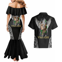 Viking Warrior Couples Matching Mermaid Dress and Hawaiian Shirt Valkyrie - Warrior Of Asgard - Wonder Print Shop