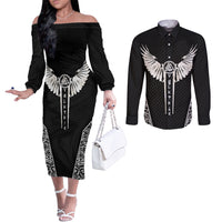 viking-warrior-couples-matching-off-the-shoulder-long-sleeve-dress-and-long-sleeve-button-shirts-valkyrie-warrior-of-asgard