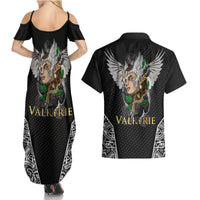 Viking Warrior Couples Matching Summer Maxi Dress and Hawaiian Shirt Valkyrie - Warrior Of Asgard - Wonder Print Shop