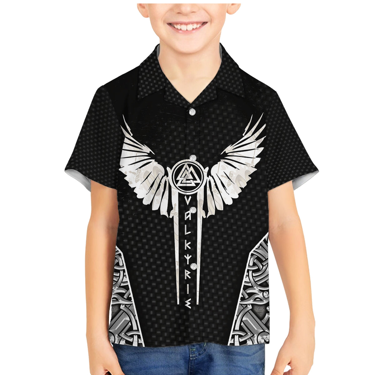 Viking Warrior Family Matching Mermaid Dress and Hawaiian Shirt Valkyrie - Warrior Of Asgard - Wonder Print Shop