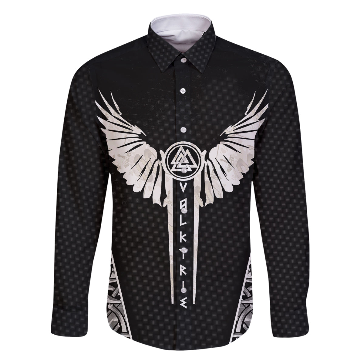 Viking Warrior Family Matching Off Shoulder Long Sleeve Dress and Hawaiian Shirt Valkyrie - Warrior Of Asgard - Wonder Print Shop