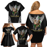 Viking Warrior Family Matching Off Shoulder Short Dress and Hawaiian Shirt Valkyrie - Warrior Of Asgard - Wonder Print Shop