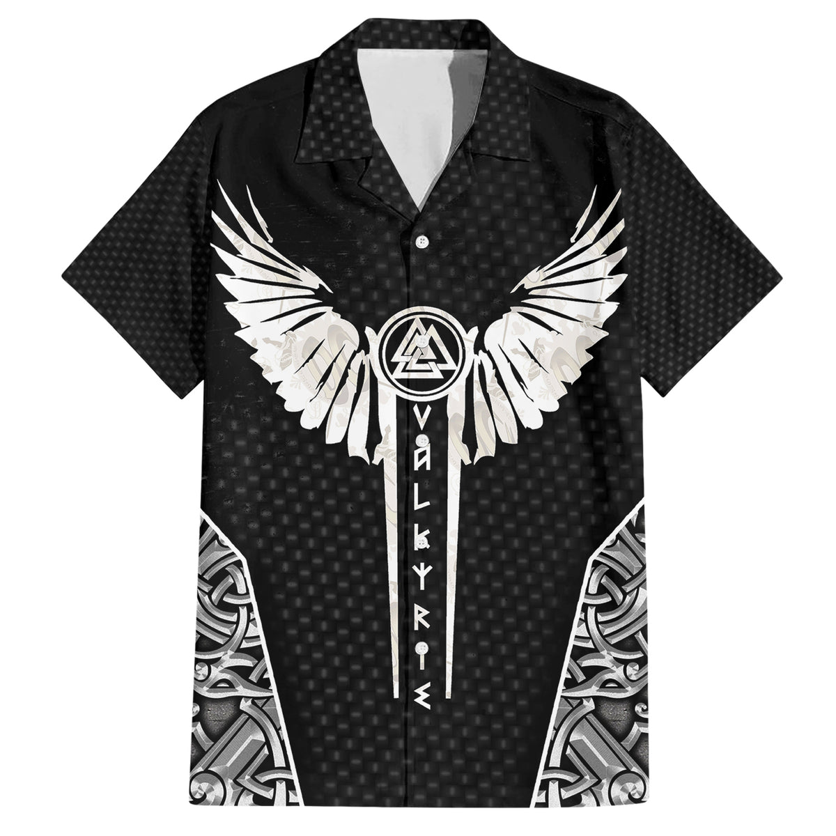 Viking Warrior Family Matching Short Sleeve Bodycon Dress and Hawaiian Shirt Valkyrie - Warrior Of Asgard - Wonder Print Shop
