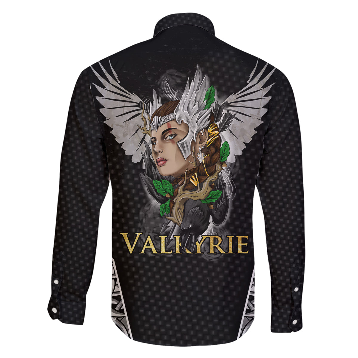 Viking Warrior Family Matching Short Sleeve Bodycon Dress and Hawaiian Shirt Valkyrie - Warrior Of Asgard - Wonder Print Shop