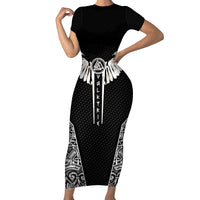 Viking Warrior Family Matching Short Sleeve Bodycon Dress and Hawaiian Shirt Valkyrie - Warrior Of Asgard - Wonder Print Shop