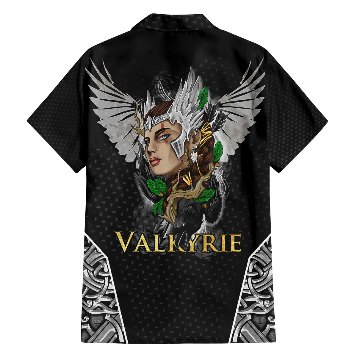 Viking Warrior Family Matching Summer Maxi Dress and Hawaiian Shirt Valkyrie - Warrior Of Asgard - Wonder Print Shop