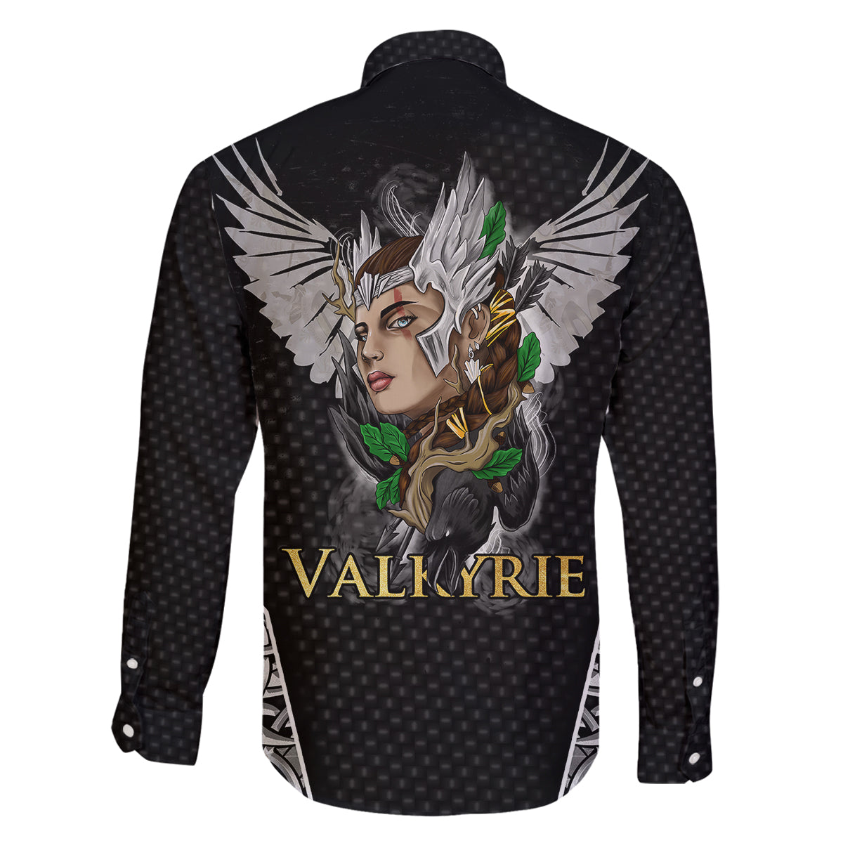 Viking Warrior Family Matching Summer Maxi Dress and Hawaiian Shirt Valkyrie - Warrior Of Asgard - Wonder Print Shop