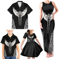 Viking Warrior Family Matching Tank Maxi Dress and Hawaiian Shirt Valkyrie - Warrior Of Asgard - Wonder Print Shop