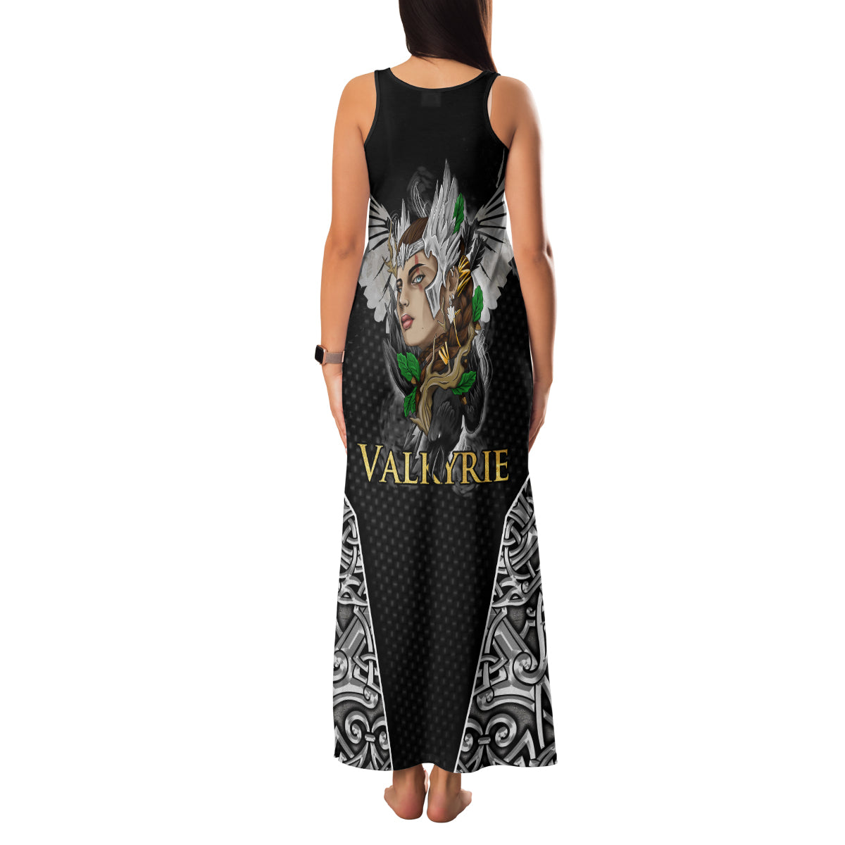 Viking Warrior Family Matching Tank Maxi Dress and Hawaiian Shirt Valkyrie - Warrior Of Asgard - Wonder Print Shop
