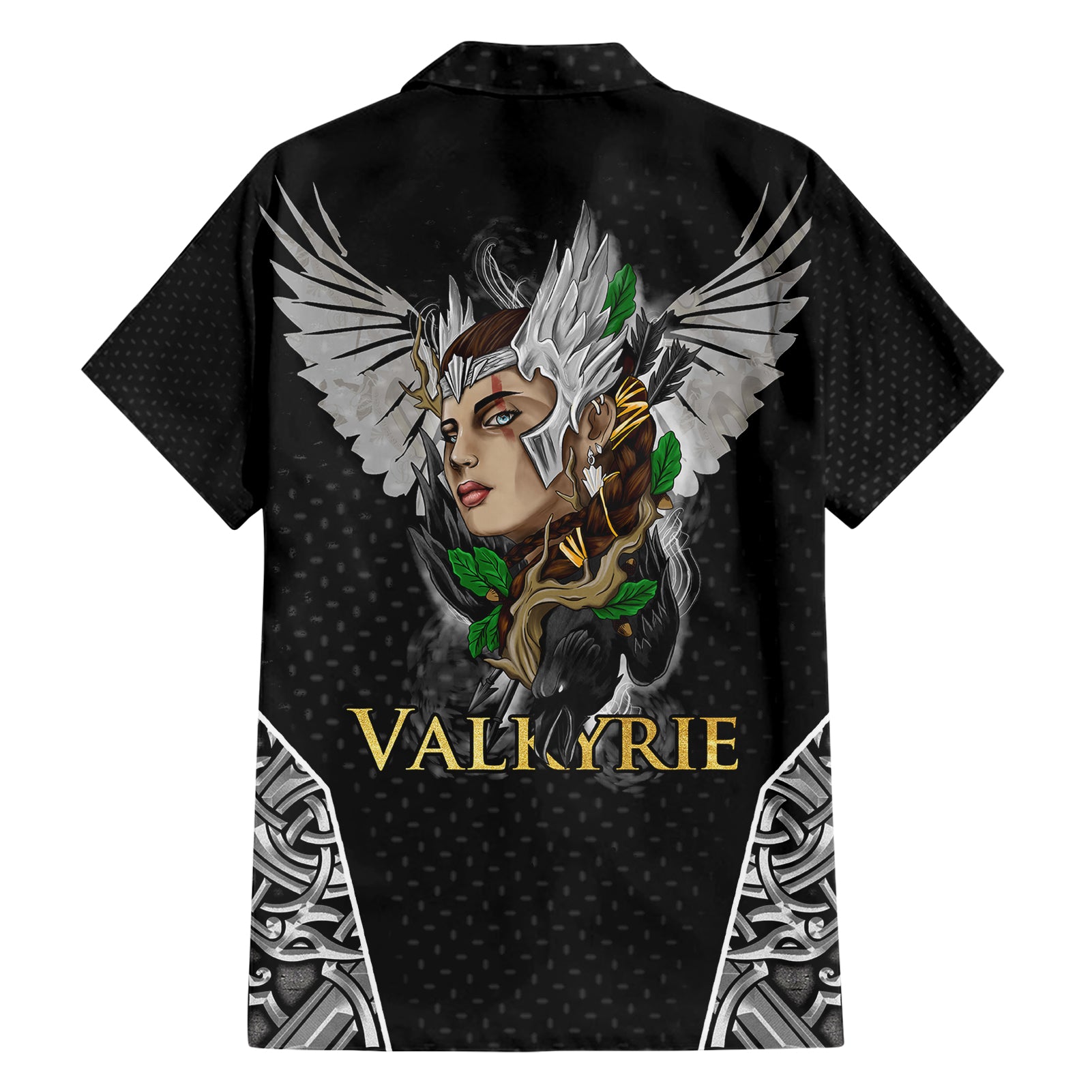 Viking Warrior Hawaiian Shirt Valkyrie - Warrior Of Asgard - Wonder Print Shop