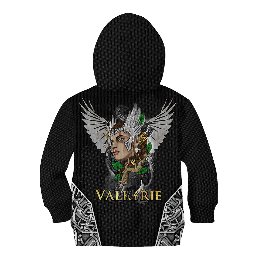 Viking Warrior Kid Hoodie Valkyrie - Warrior Of Asgard - Wonder Print Shop