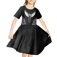 Viking Warrior Kid Short Sleeve Dress Valkyrie - Warrior Of Asgard - Wonder Print Shop