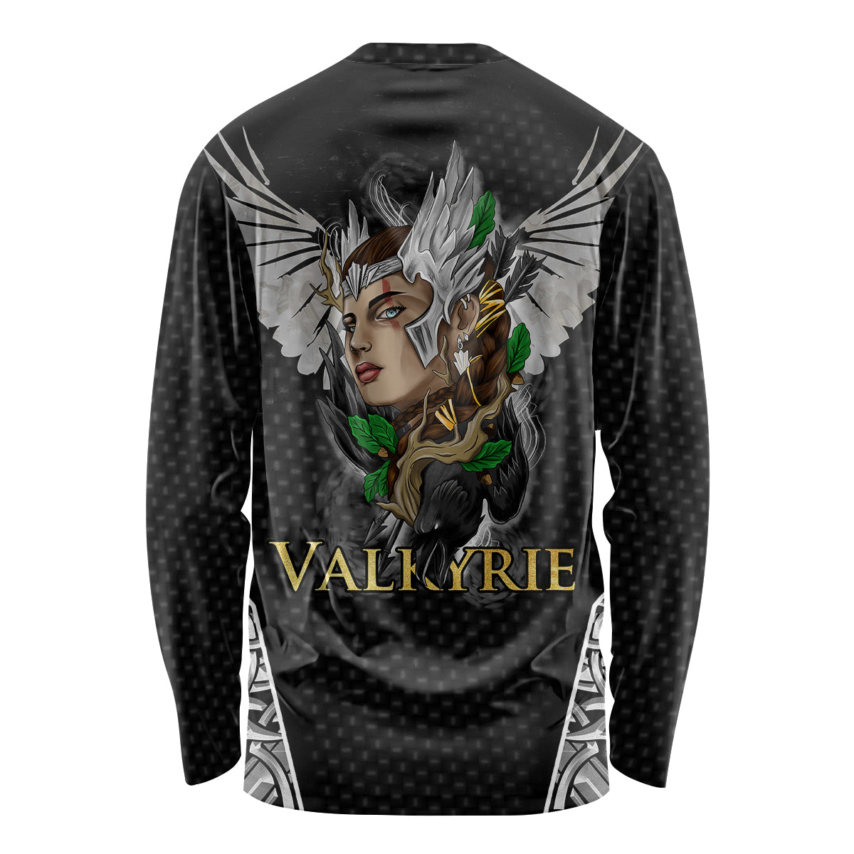Viking Warrior Long Sleeve Shirt Valkyrie - Warrior Of Asgard - Wonder Print Shop