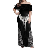 Viking Warrior Off Shoulder Maxi Dress Valkyrie - Warrior Of Asgard - Wonder Print Shop