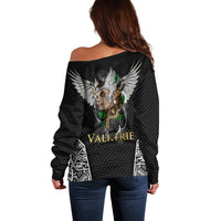 Viking Warrior Off Shoulder Sweater Valkyrie - Warrior Of Asgard - Wonder Print Shop
