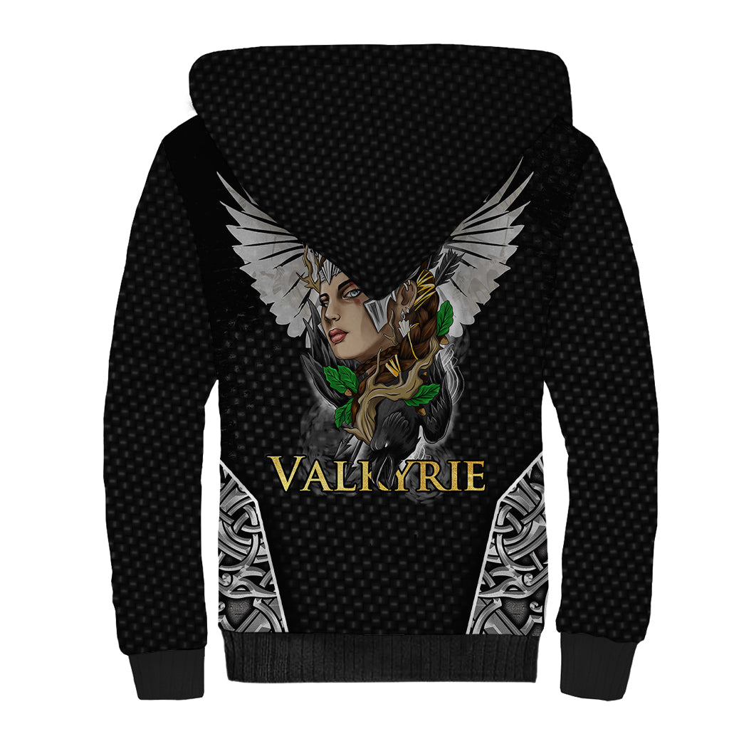 Viking Warrior Sherpa Hoodie Valkyrie - Warrior Of Asgard - Wonder Print Shop