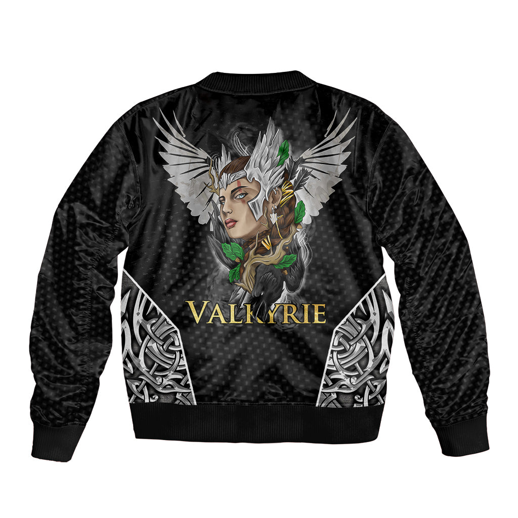 Viking Warrior Sleeve Zip Bomber Jacket Valkyrie - Warrior Of Asgard - Wonder Print Shop