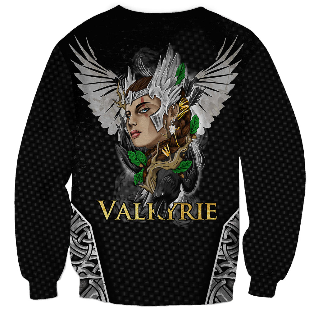 Viking Warrior Sweatshirt Valkyrie - Warrior Of Asgard - Wonder Print Shop