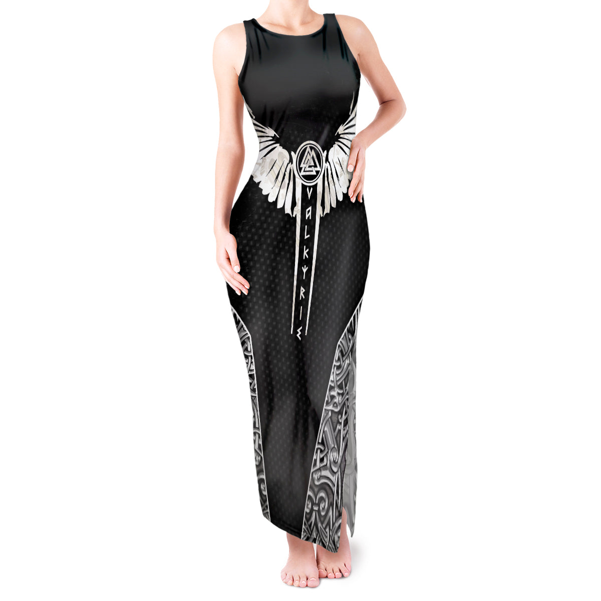 Viking Warrior Tank Maxi Dress Valkyrie - Warrior Of Asgard - Wonder Print Shop