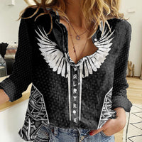 Viking Warrior Women Casual Shirt Valkyrie - Warrior Of Asgard - Wonder Print Shop