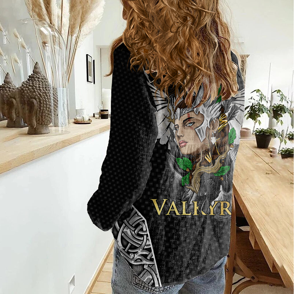 Viking Warrior Women Casual Shirt Valkyrie - Warrior Of Asgard - Wonder Print Shop