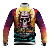 Skull Space Baseball Jacket I'll Put You In The Trunk - Wonder Print Shop