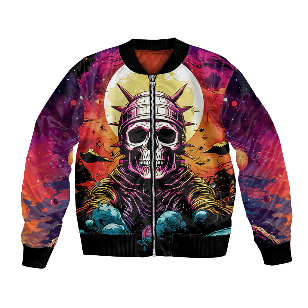 Skull Space Bomber Jacket I'll Put You In The Trunk - Wonder Print Shop