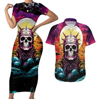 Skull Space Couples Matching Short Sleeve Bodycon Dress and Hawaiian Shirt I'll Put You In The Trunk - Wonder Print Shop