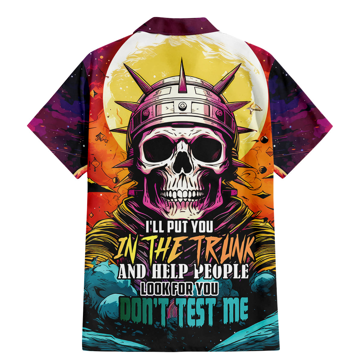 Skull Space Family Matching Mermaid Dress and Hawaiian Shirt I'll Put You In The Trunk - Wonder Print Shop