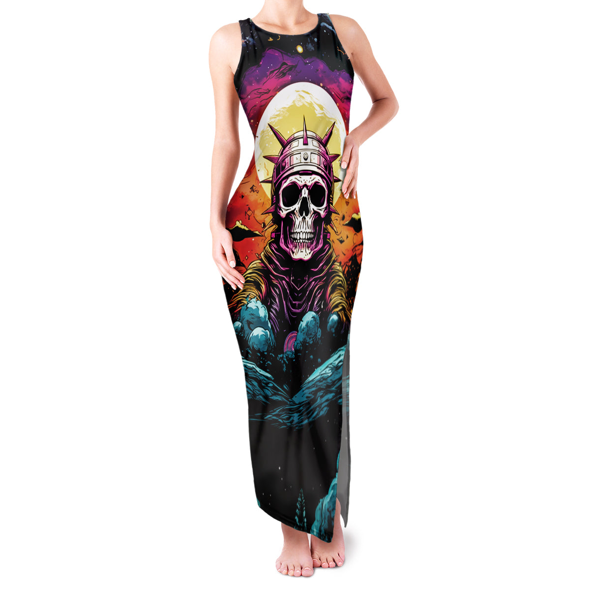 Skull Space Family Matching Tank Maxi Dress and Hawaiian Shirt I'll Put You In The Trunk - Wonder Print Shop