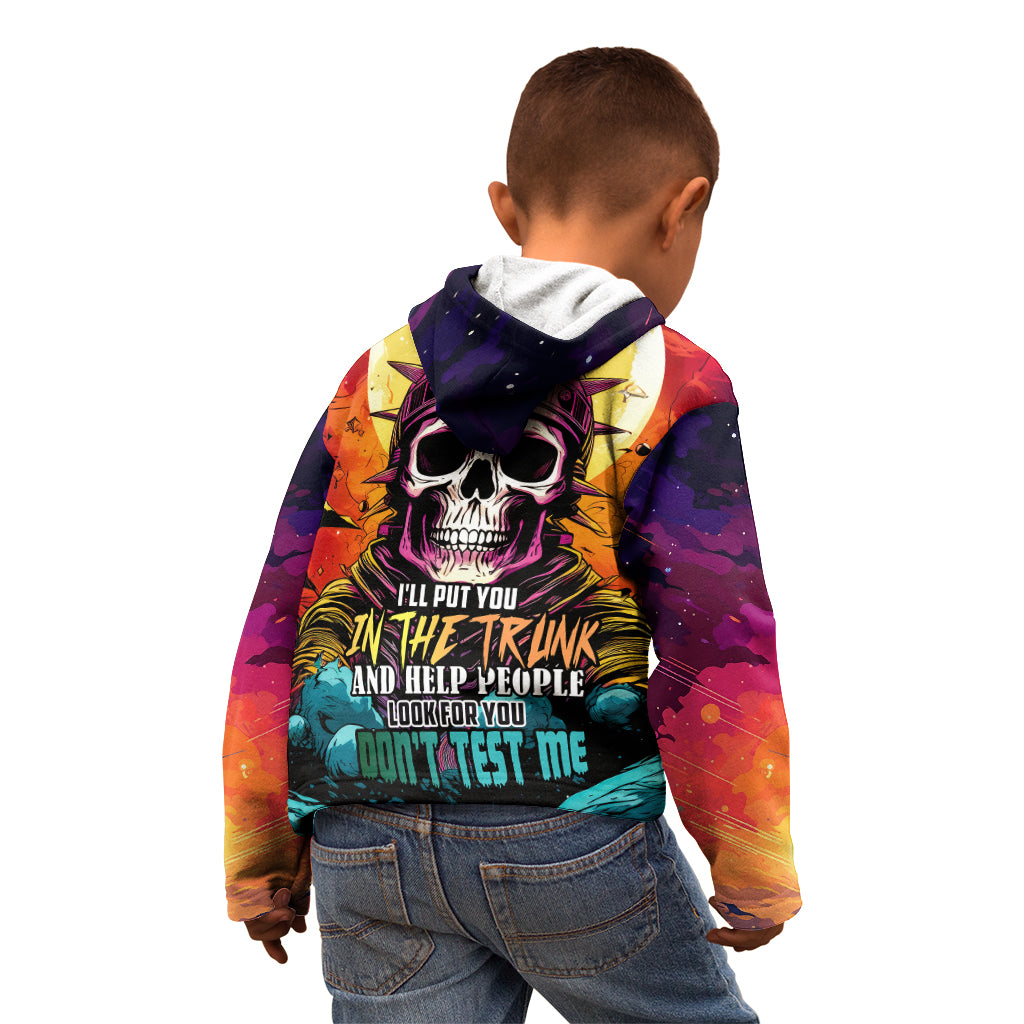 Skull Space Kid Hoodie I'll Put You In The Trunk - Wonder Print Shop