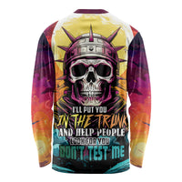 Skull Space Long Sleeve Shirt I'll Put You In The Trunk - Wonder Print Shop