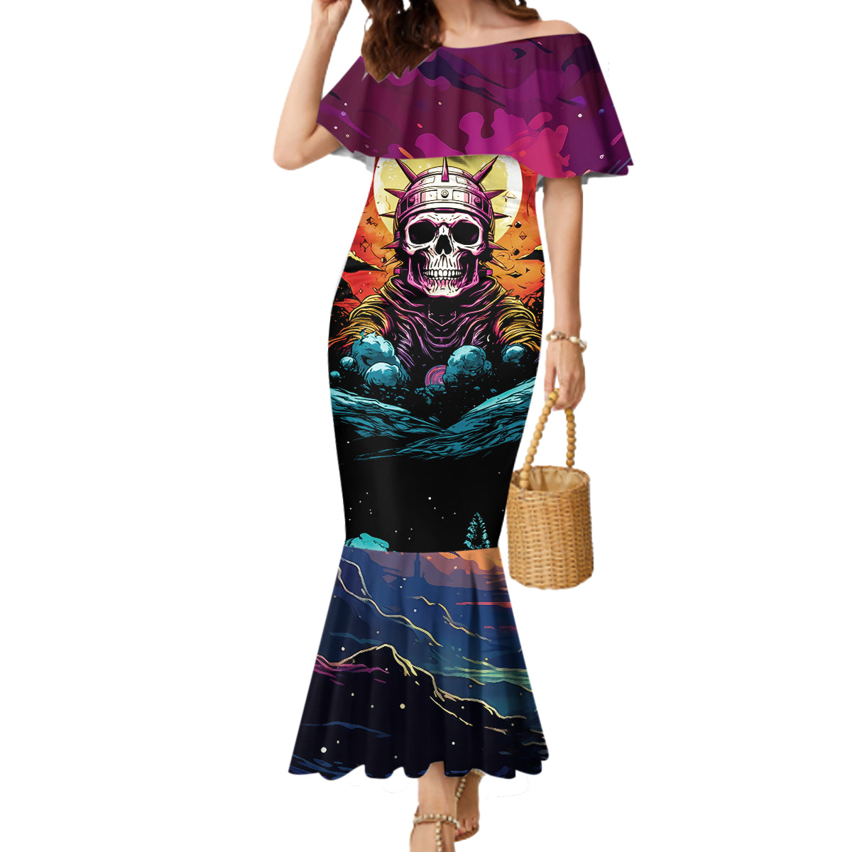 Skull Space Mermaid Dress I'll Put You In The Trunk - Wonder Print Shop