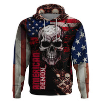 Skull Hoodie American Demon - Wonder Print Shop