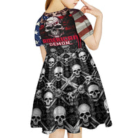 Skull Kid Short Sleeve Dress American Demon - Wonder Print Shop